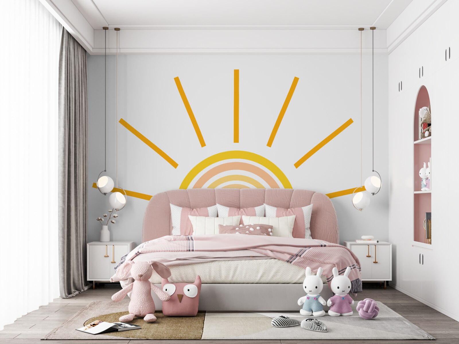 Fototapet imagine abstractă a soarelui