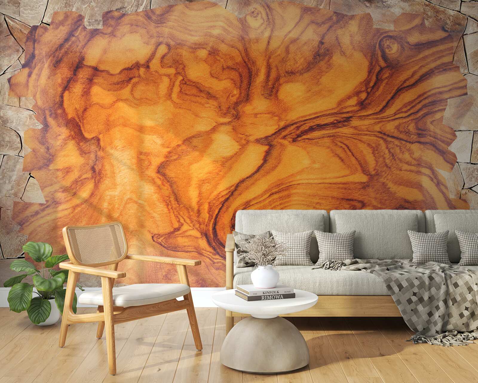 Fototapet lemn brun-roșcat