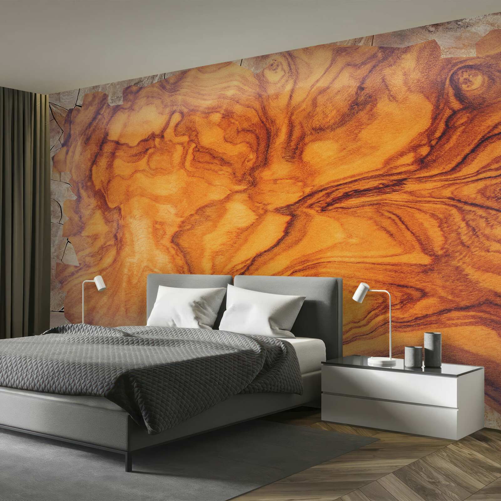 Fototapet lemn brun-roșcat