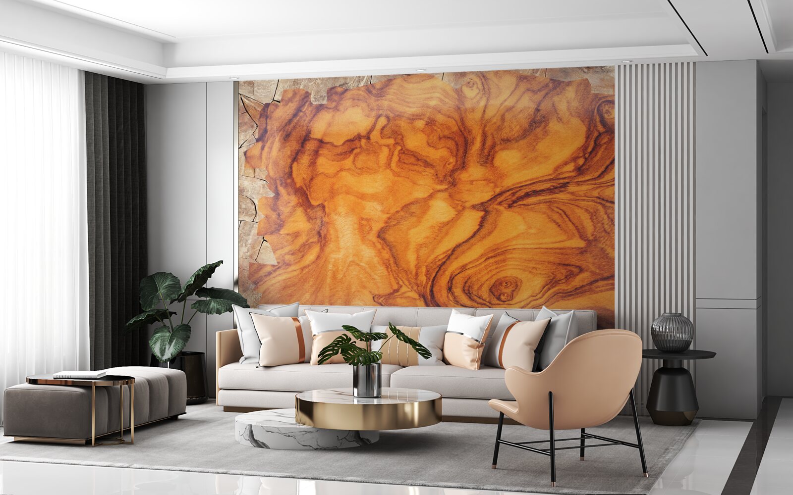 Fototapet lemn brun-roșcat