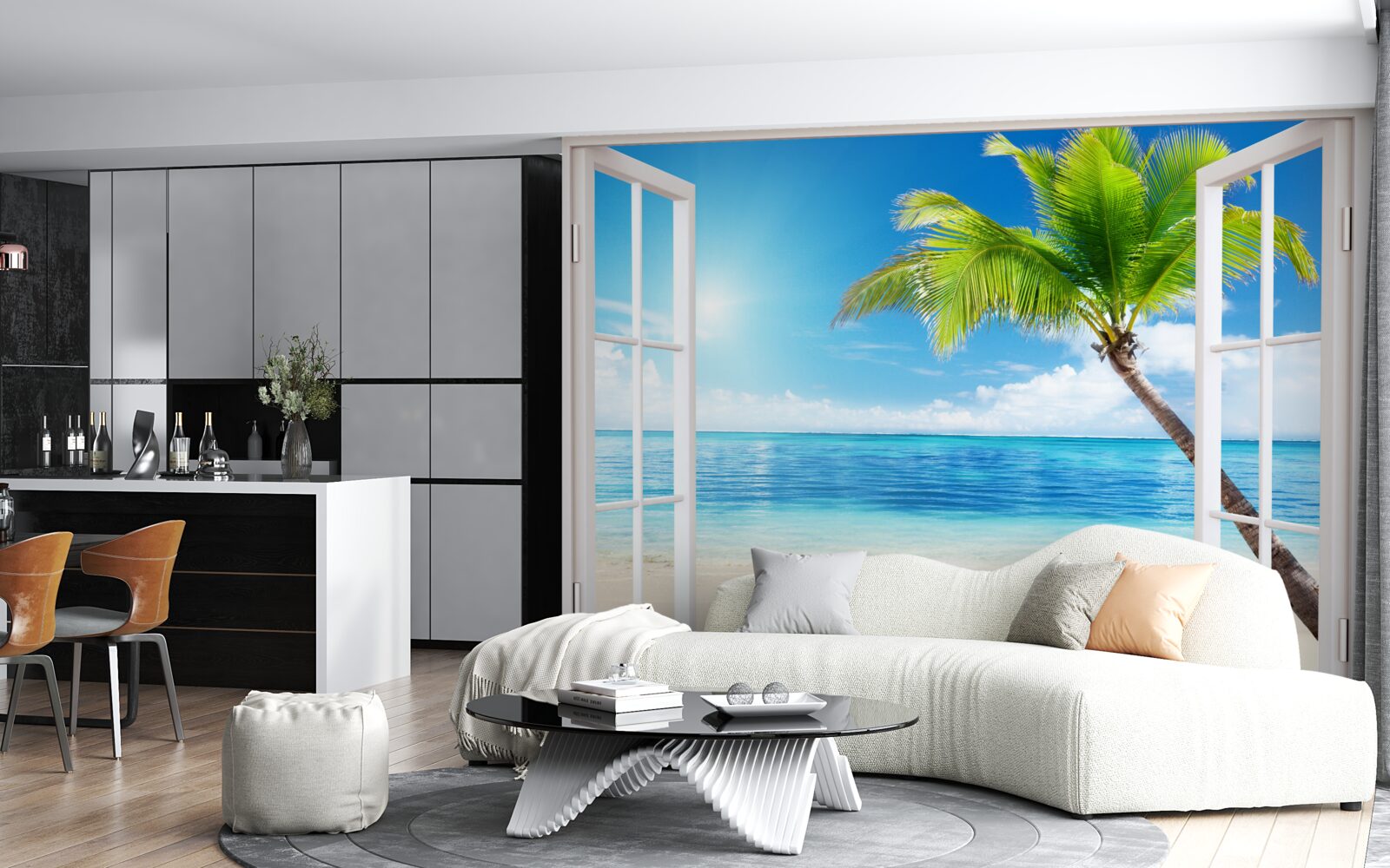 Fototapet În afara ferestrei, un deliciu tropical exotic