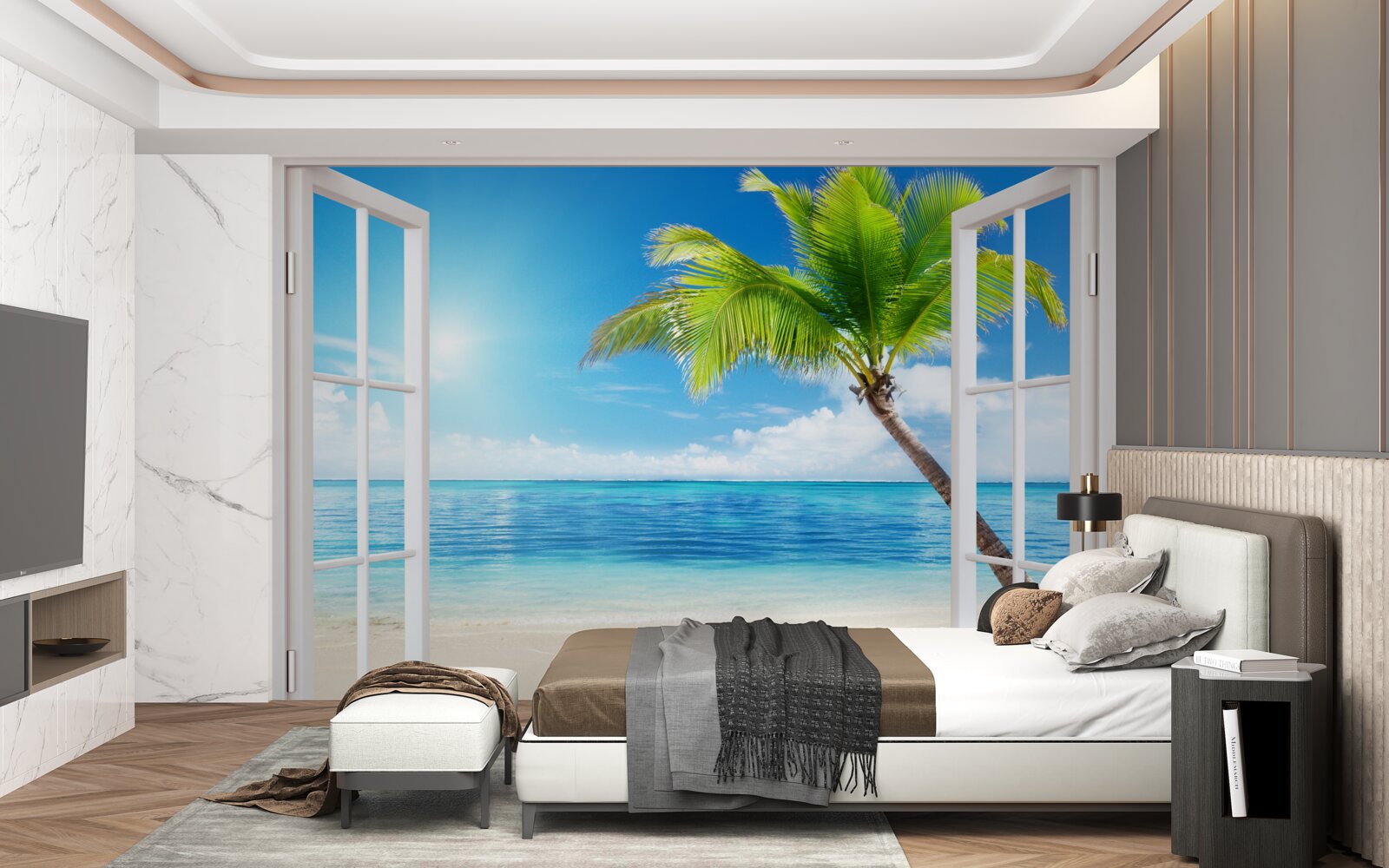 Fototapet În afara ferestrei, un deliciu tropical exotic