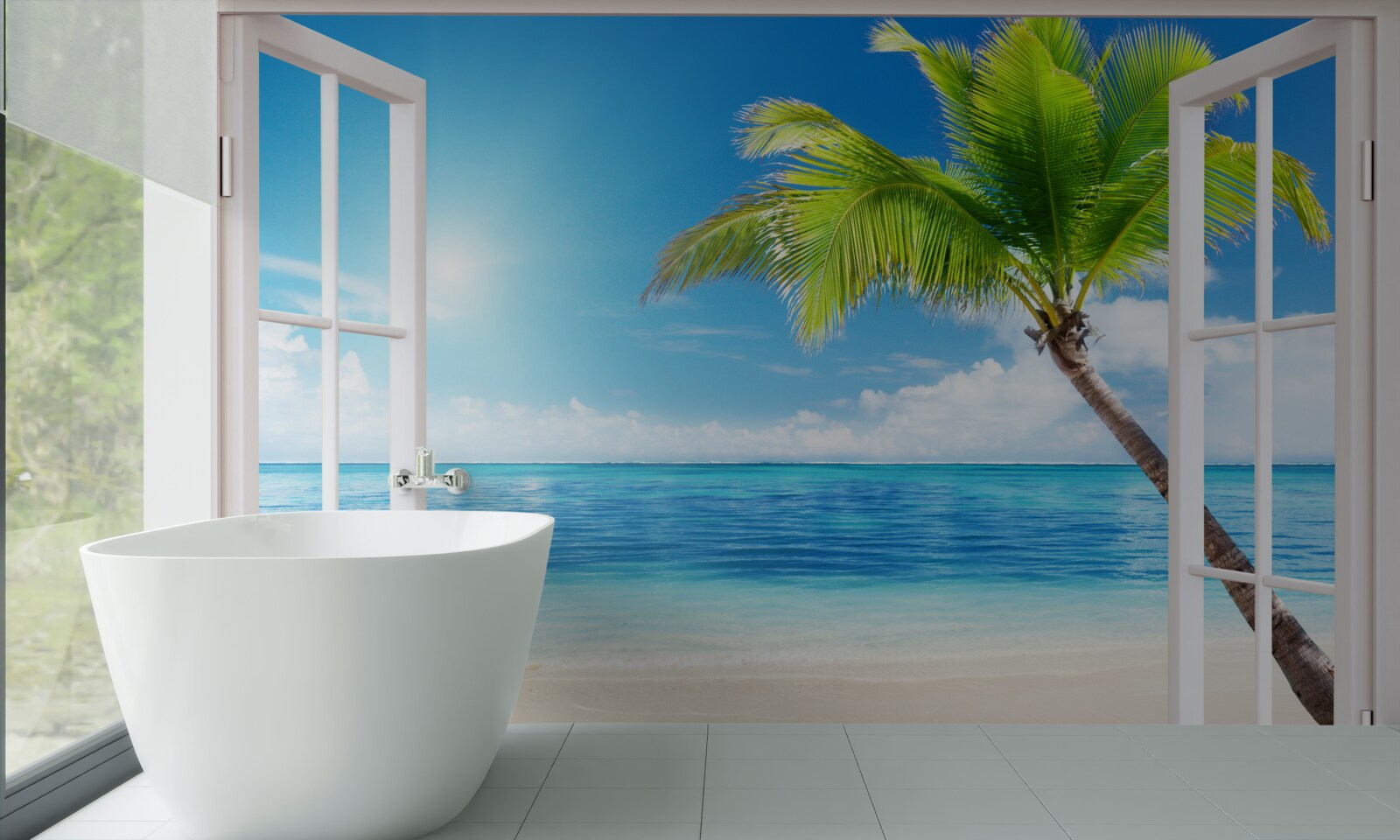 Fototapet În afara ferestrei, un deliciu tropical exotic