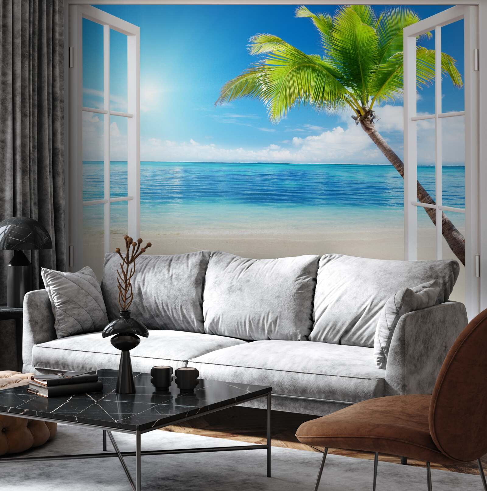 Fototapet În afara ferestrei, un deliciu tropical exotic