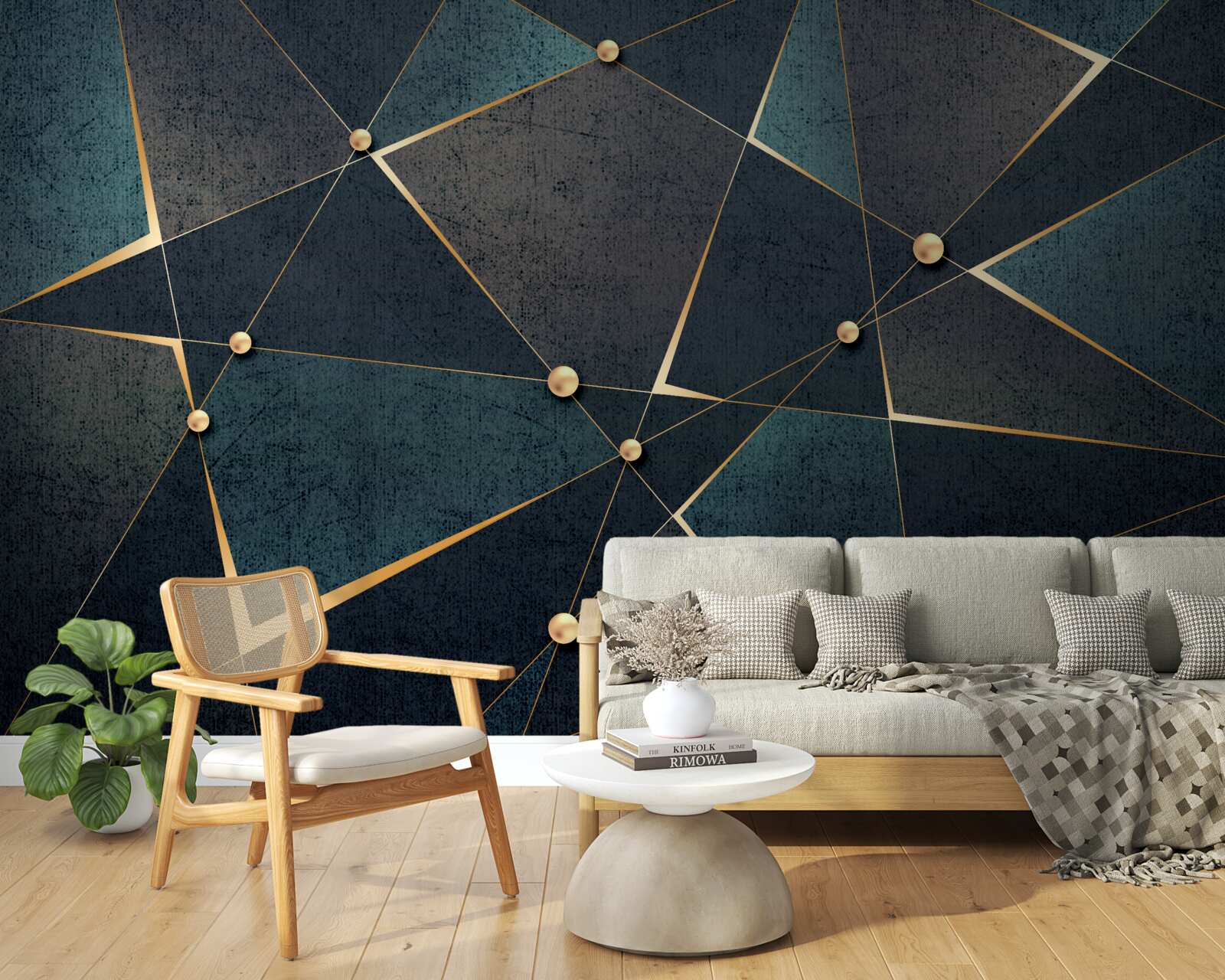 Fototapet sclipiri de lumină în noaptea întunecată