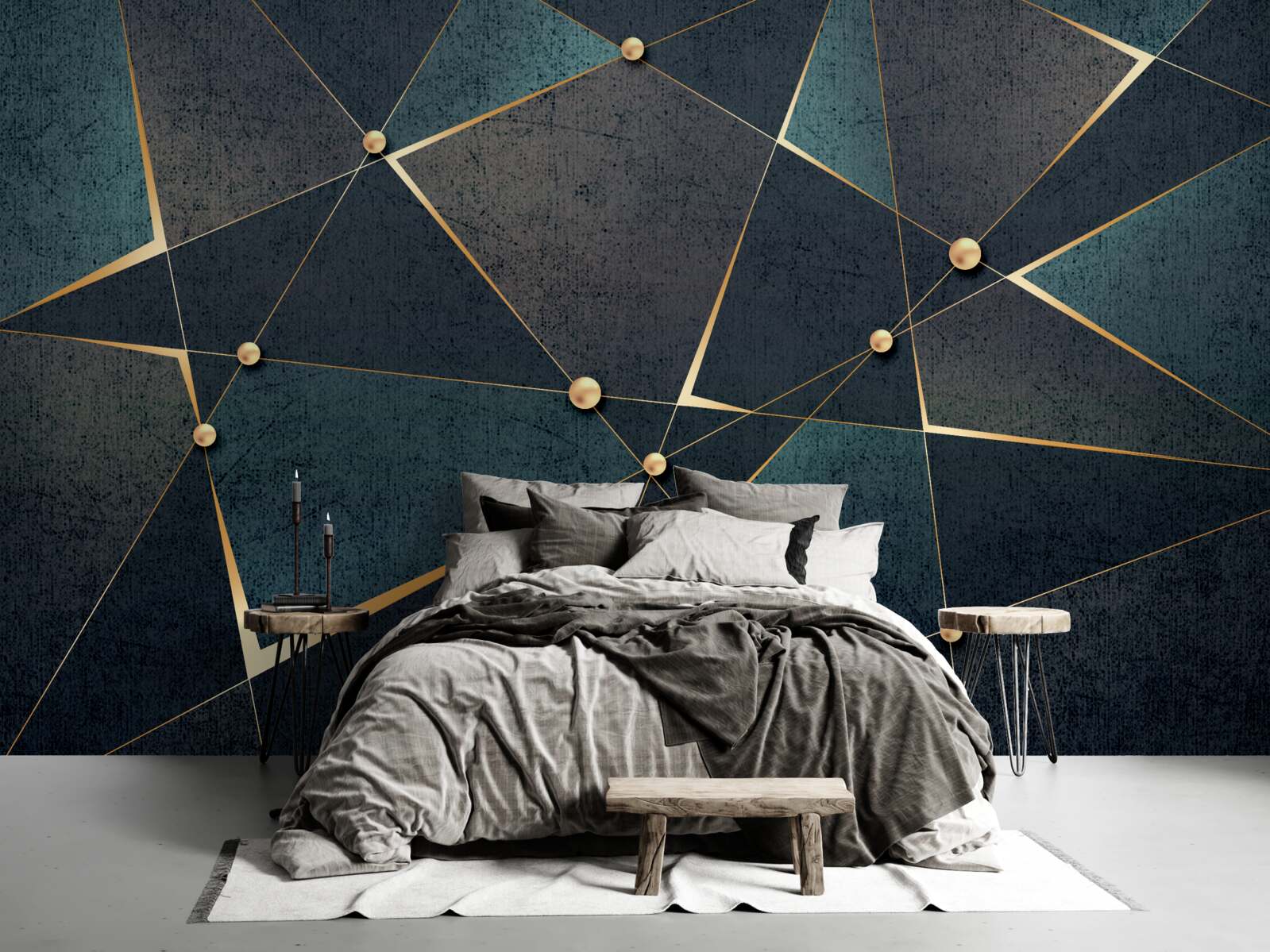 Fototapet sclipiri de lumină în noaptea întunecată