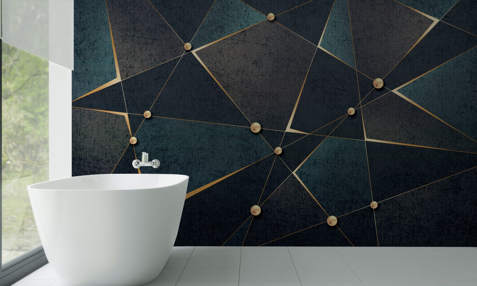 Fototapet sclipiri de lumină în noaptea întunecată