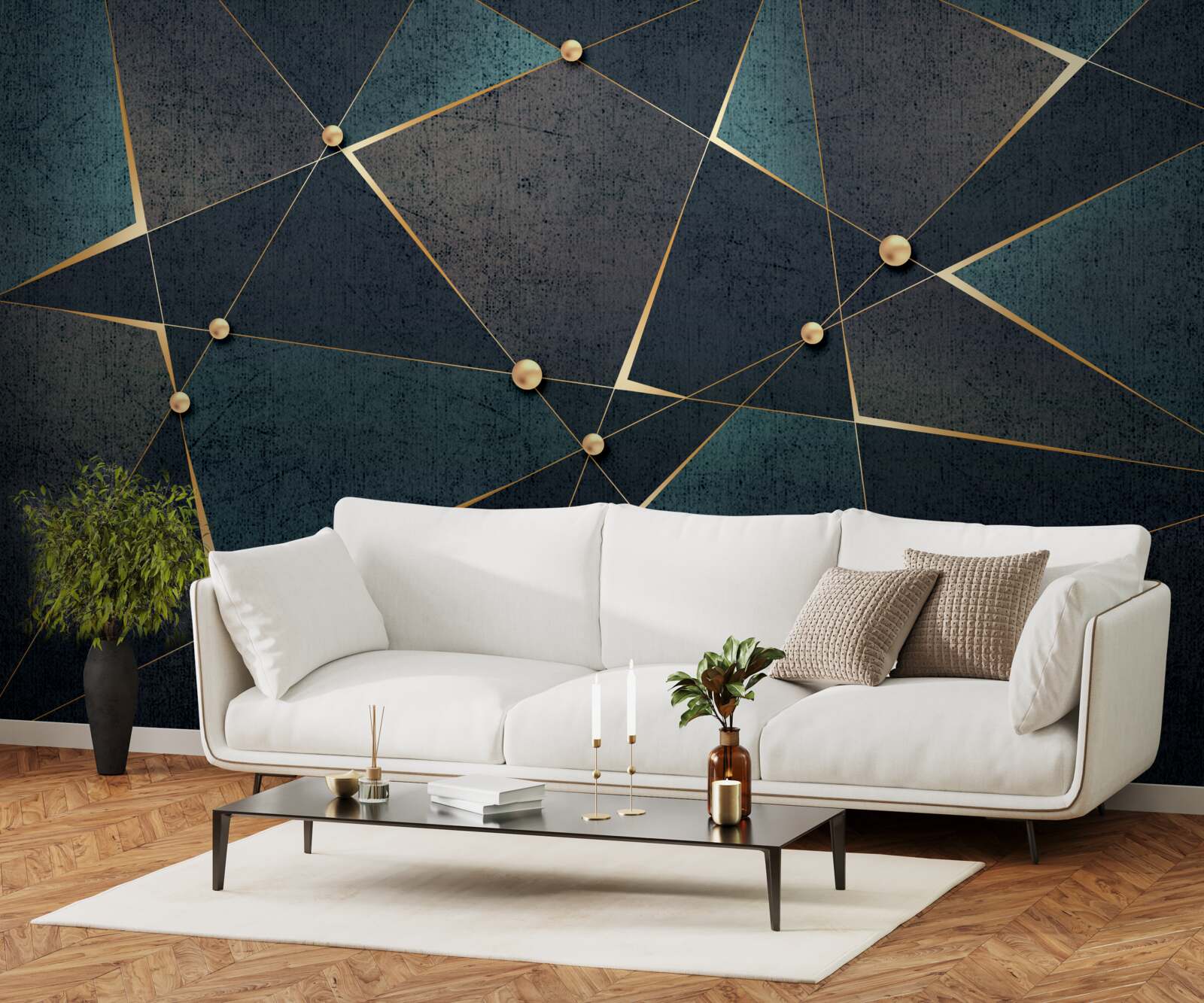 Fototapet sclipiri de lumină în noaptea întunecată