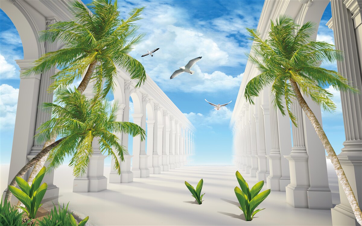 Fototapet Arce magnifice albe ca zăpada