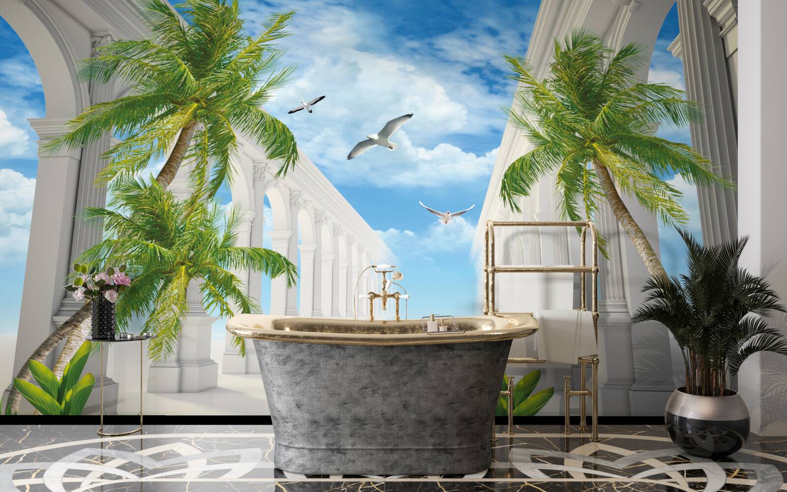 Fototapet Arce magnifice albe ca zăpada