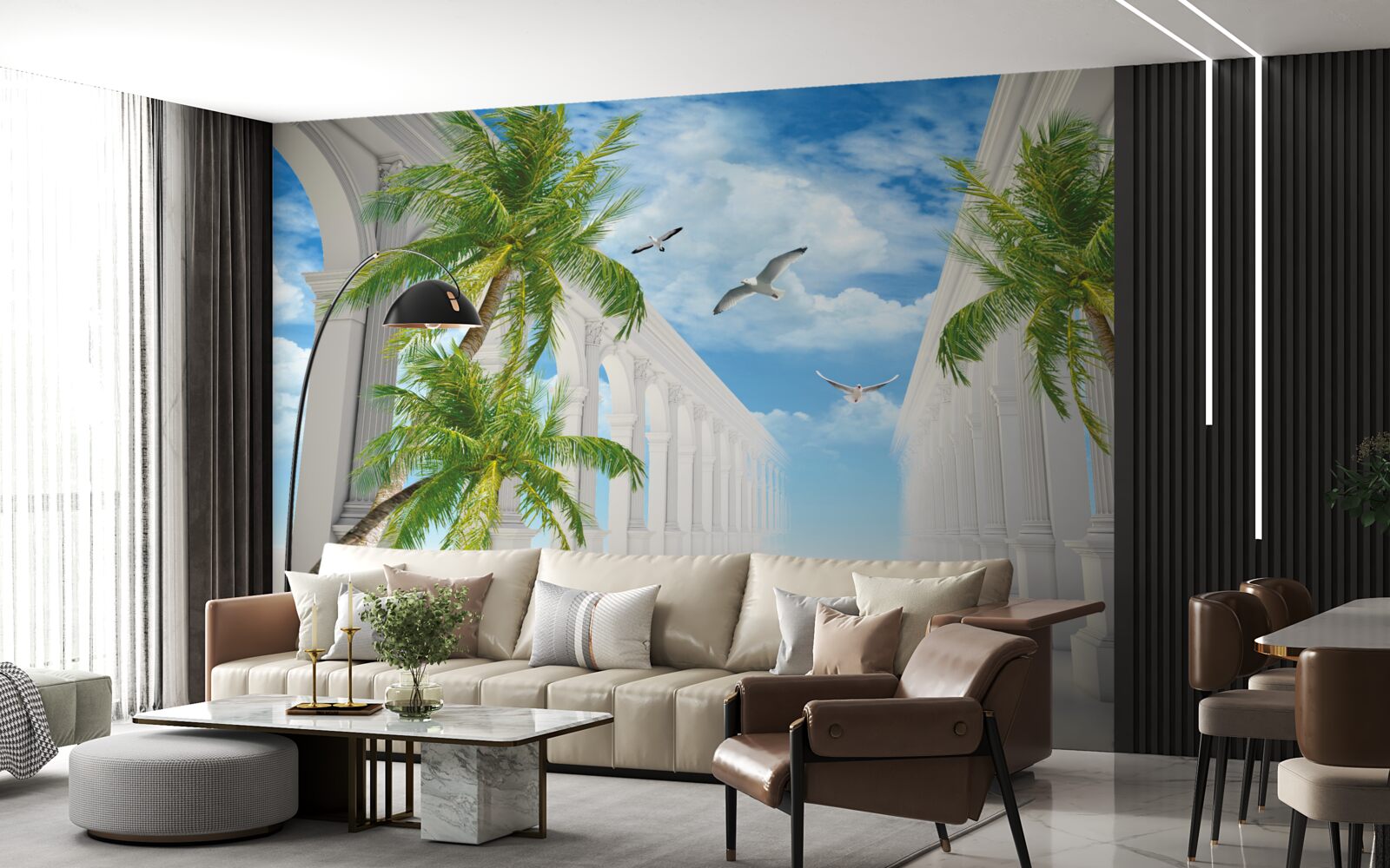 Fototapet Arce magnifice albe ca zăpada