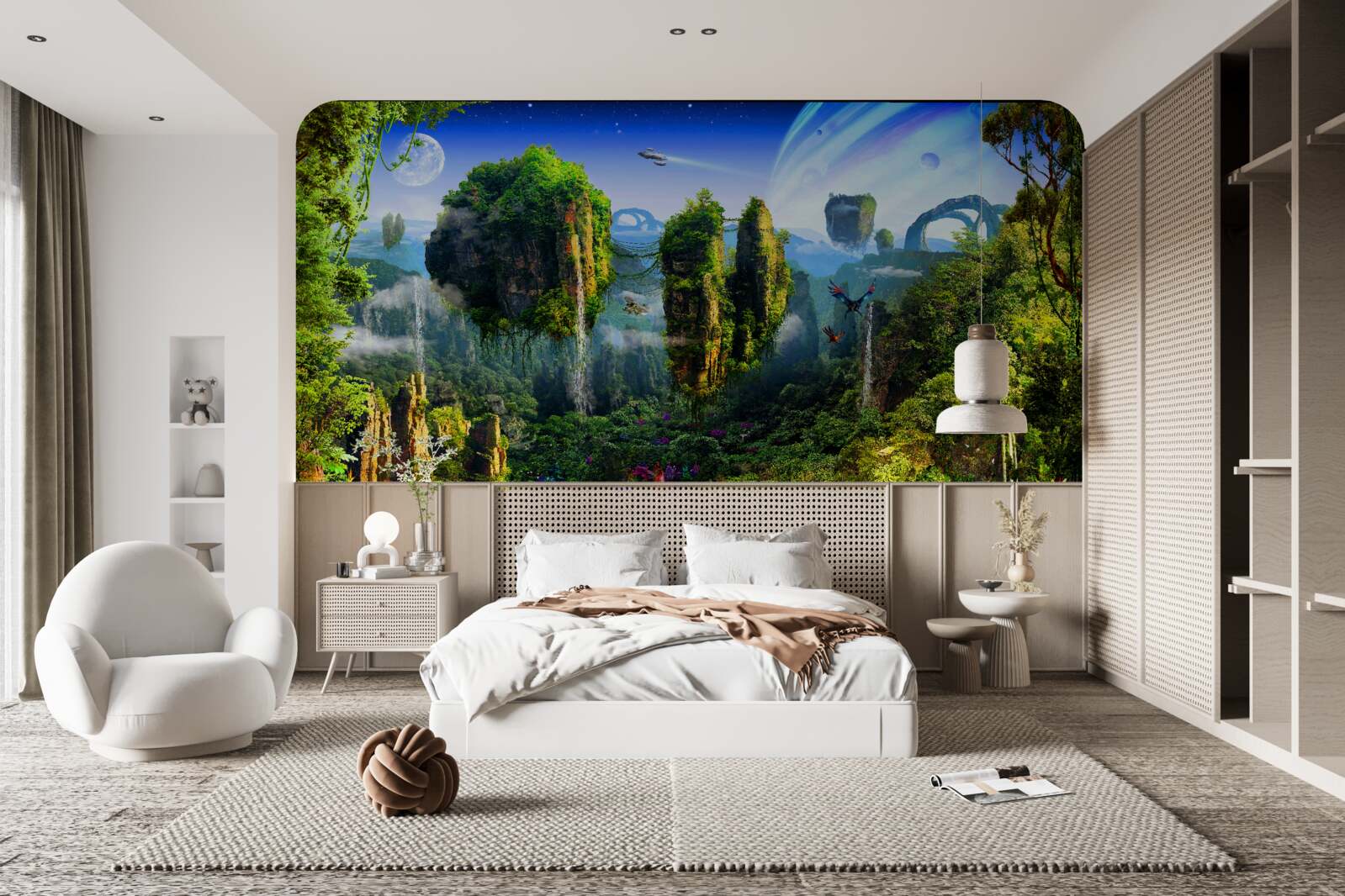 Fototapet oraș verde în stil fantasy