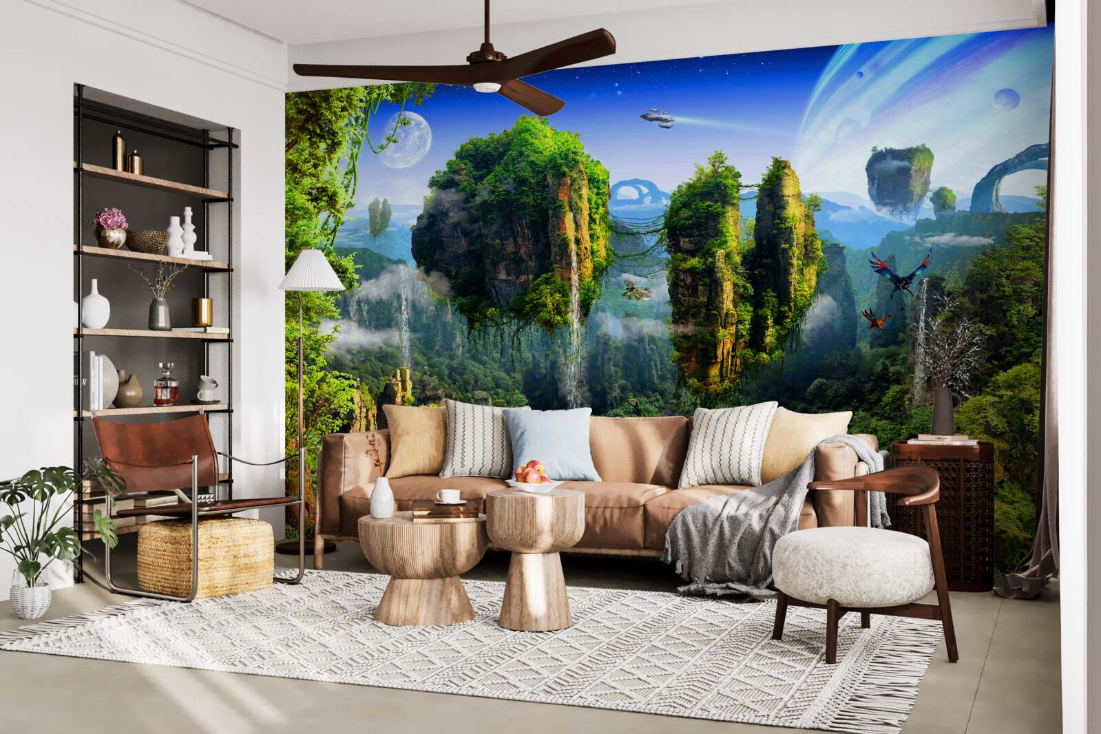 Fototapet oraș verde în stil fantasy