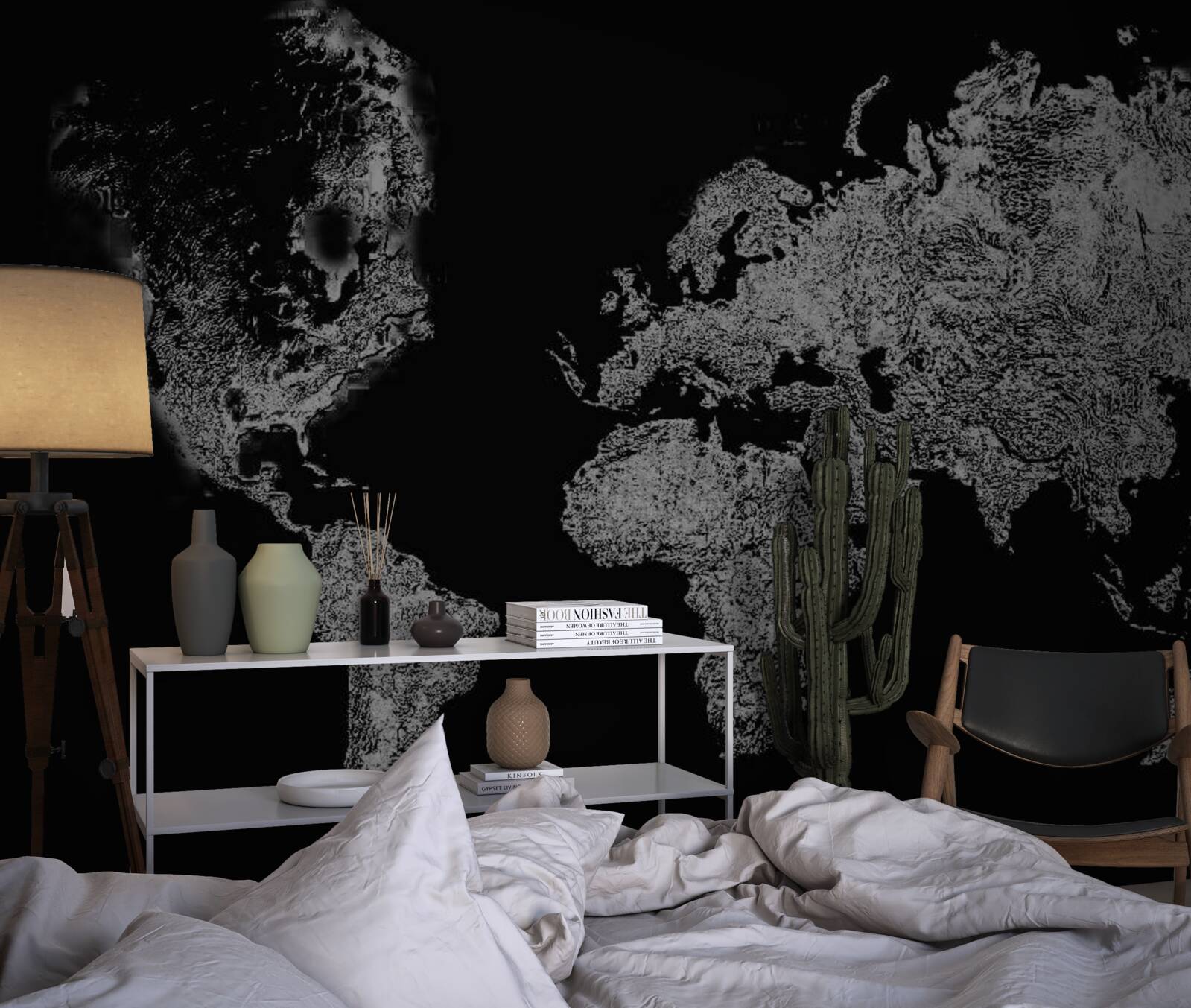 Fototapet harta lumii cu proiecție în relief