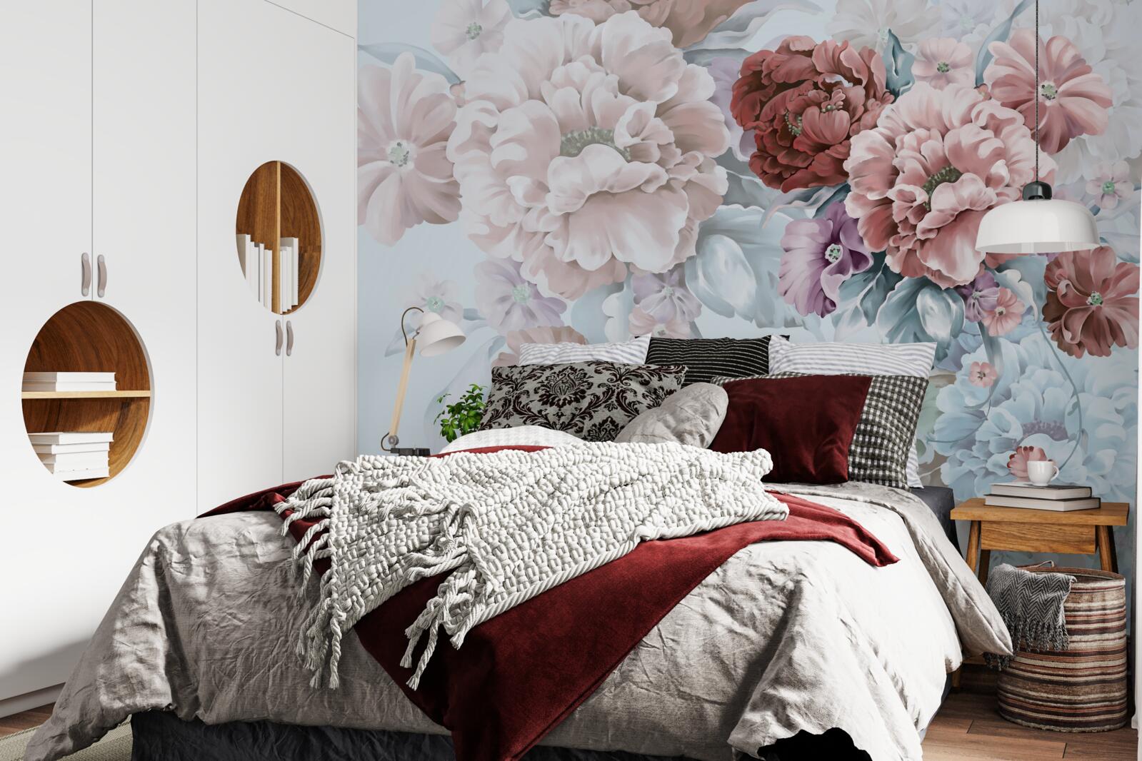 Fototapet grădină de bujori