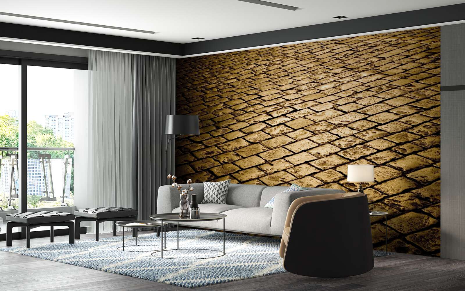 Fototapet pavele așezate seara