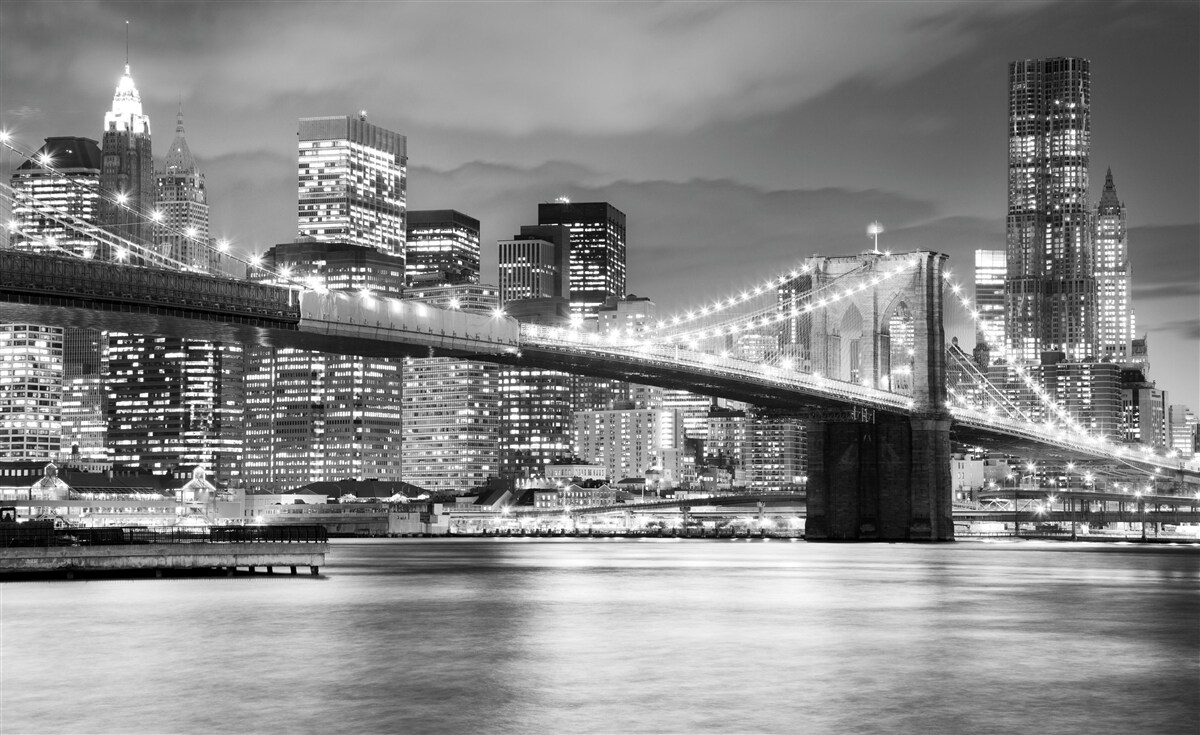 Fototapet new york în alb și negru