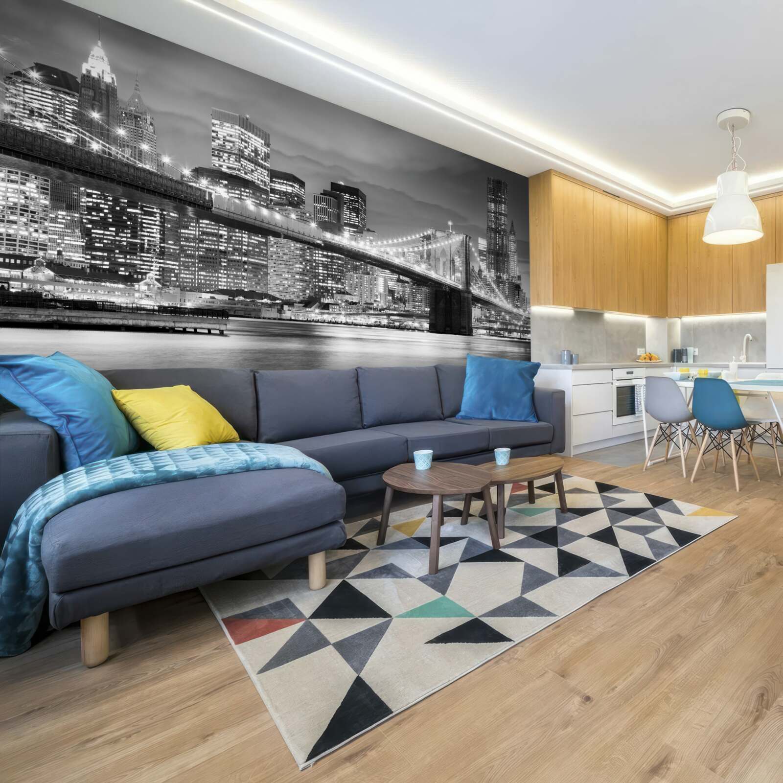 Fototapet new york în alb și negru