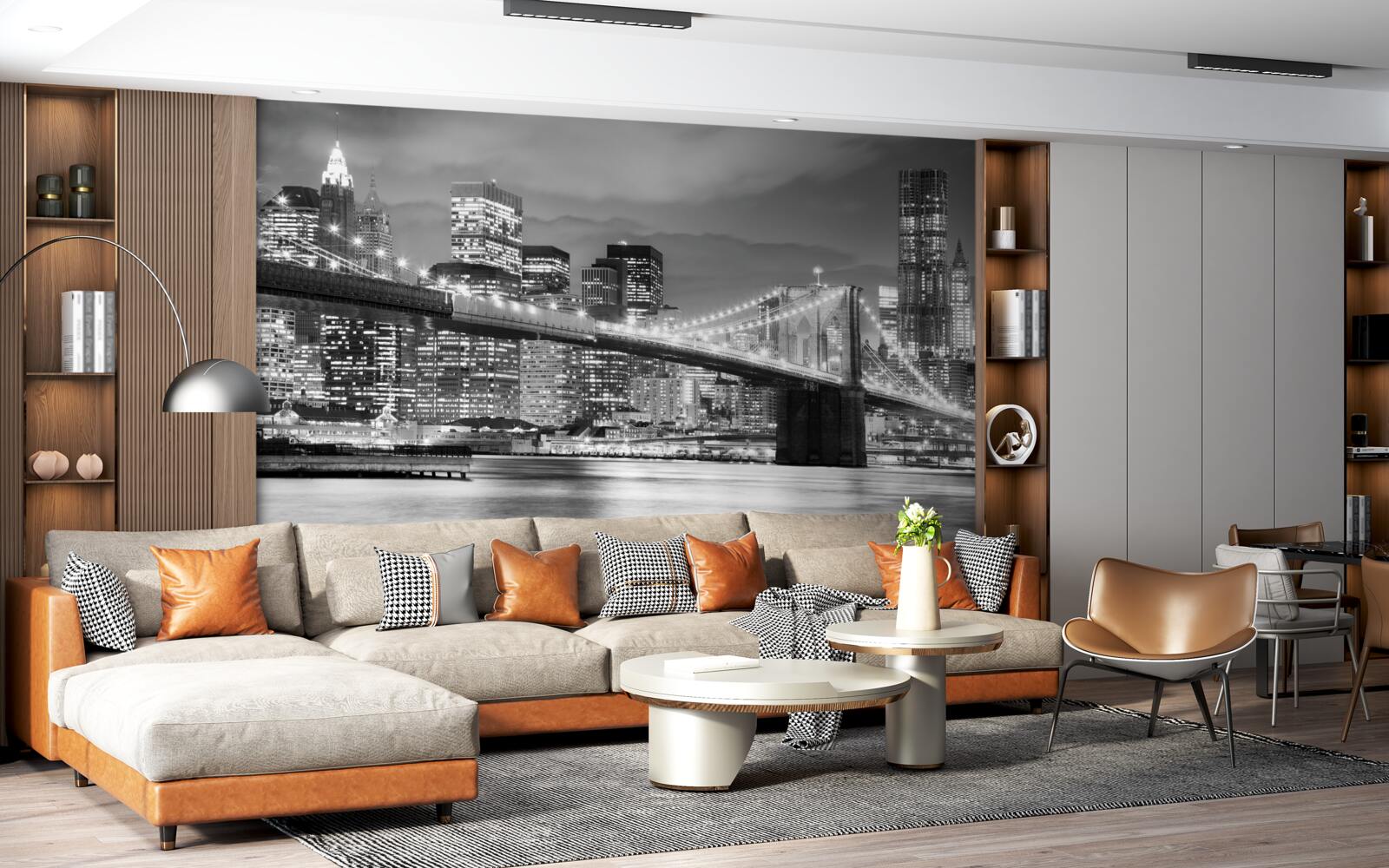 Fototapet new york în alb și negru