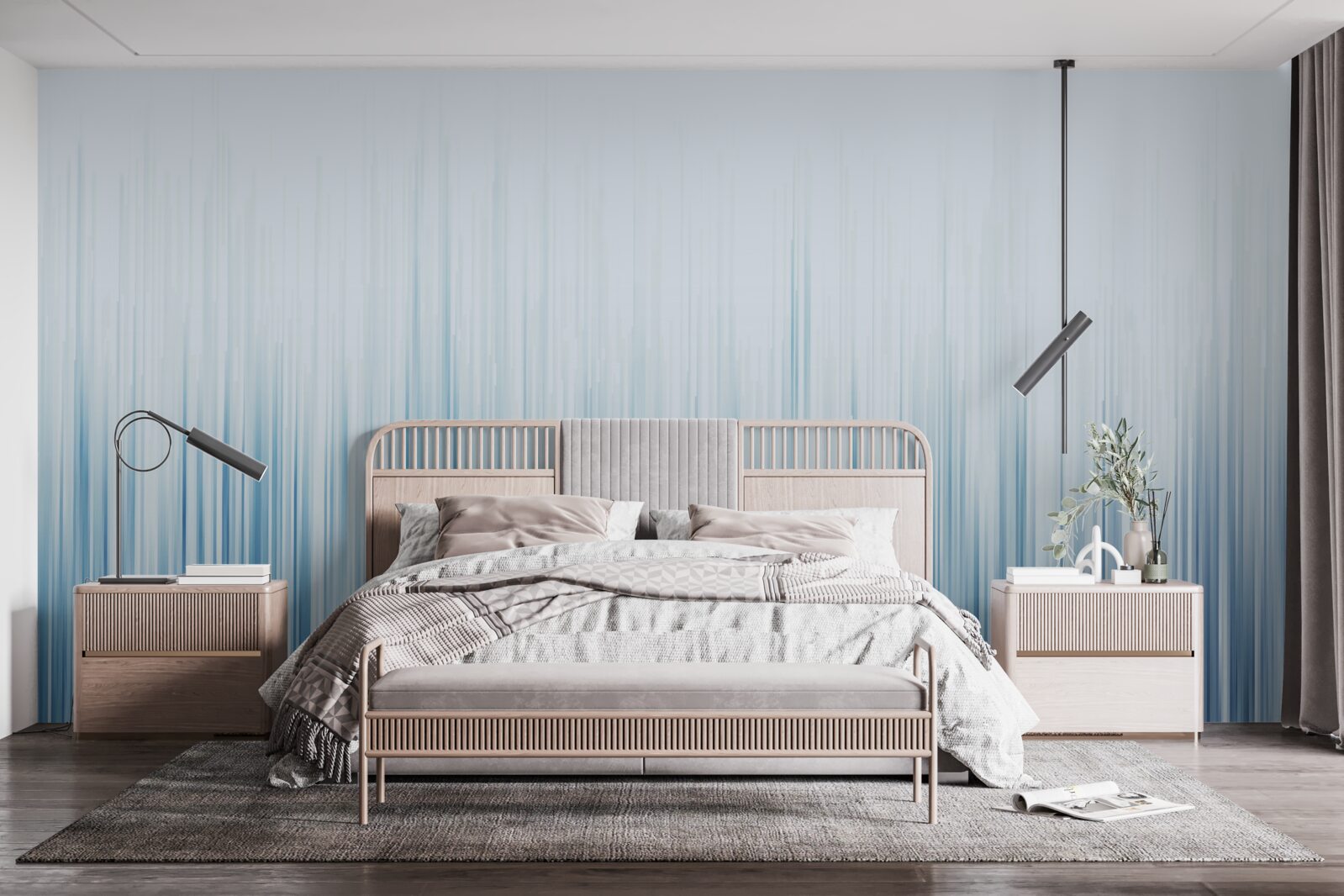 Fototapet ploaie torențială pe câmp