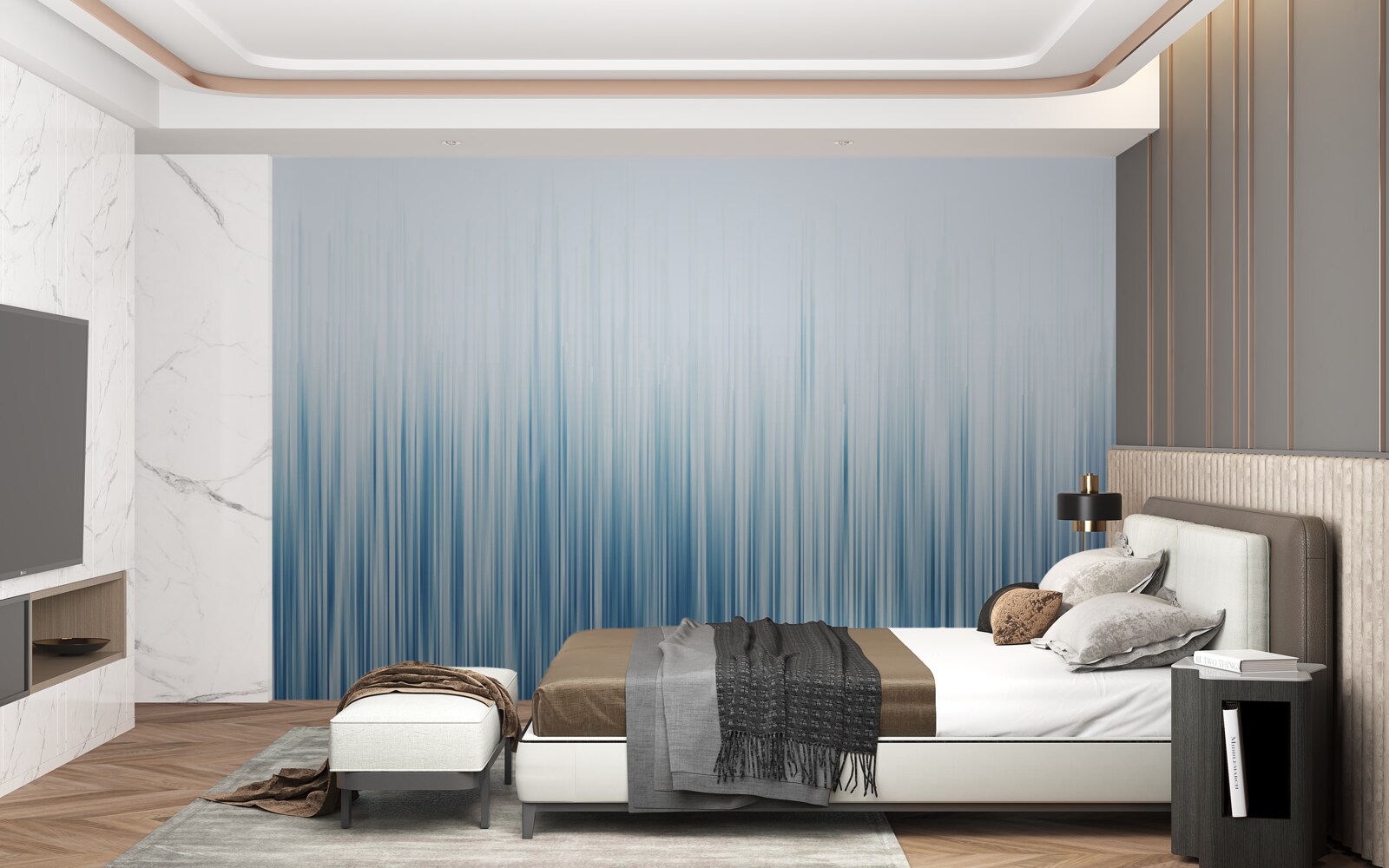 Fototapet ploaie torențială pe câmp