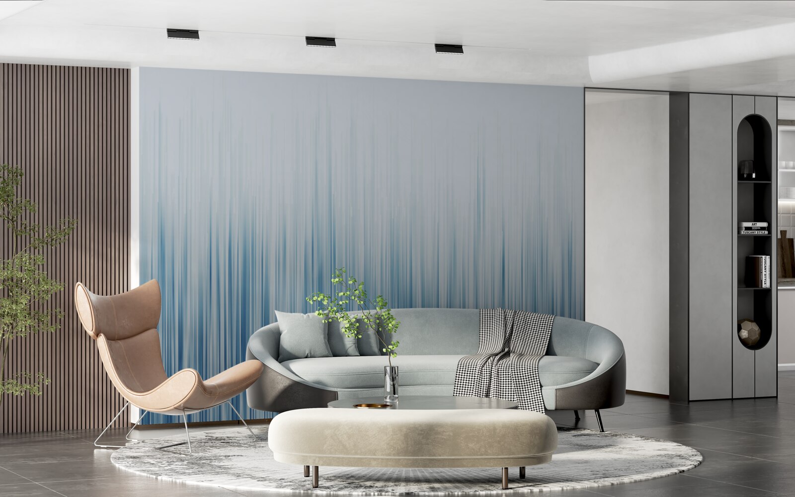 Fototapet ploaie torențială pe câmp