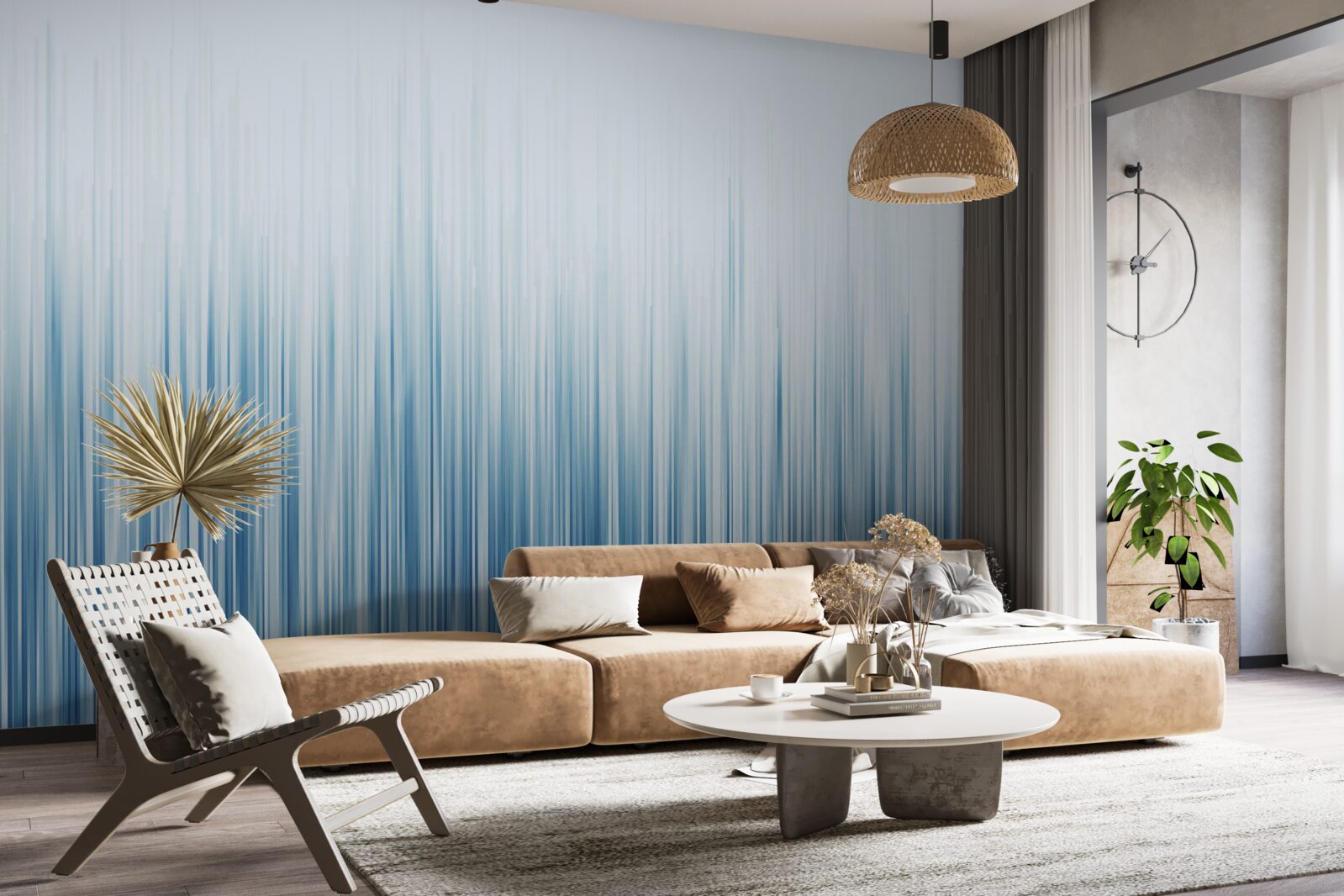 Fototapet ploaie torențială pe câmp