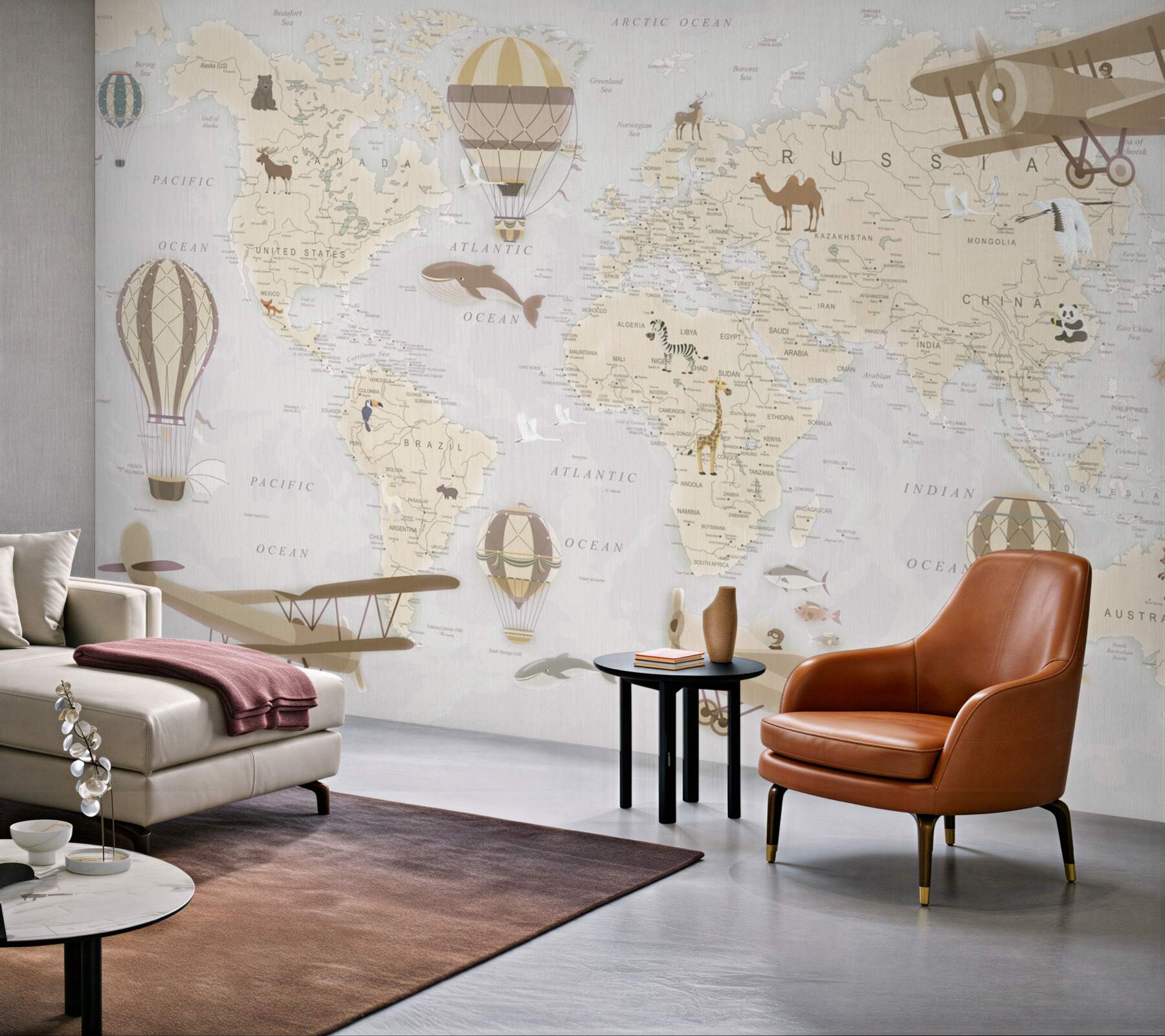 Fototapeta mapa świata z maksymalną ilością szczegółów