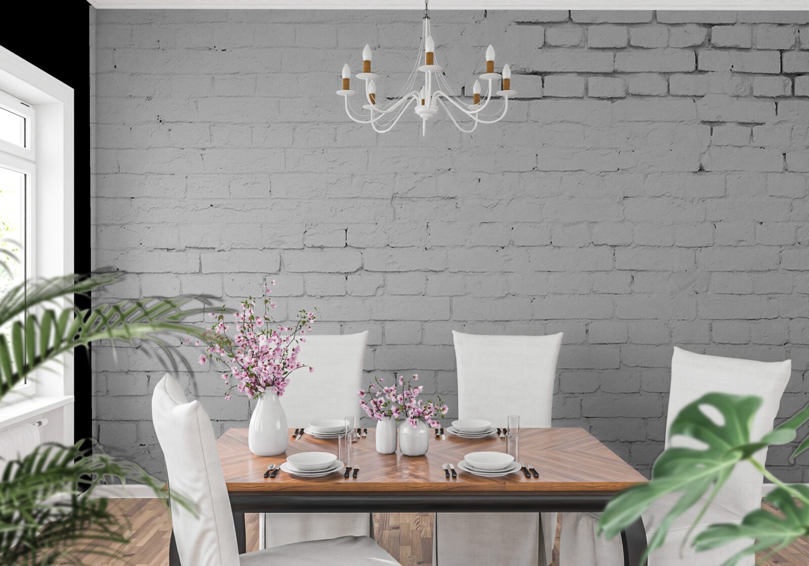 Fototapet piatră albă cărămidă placare structură