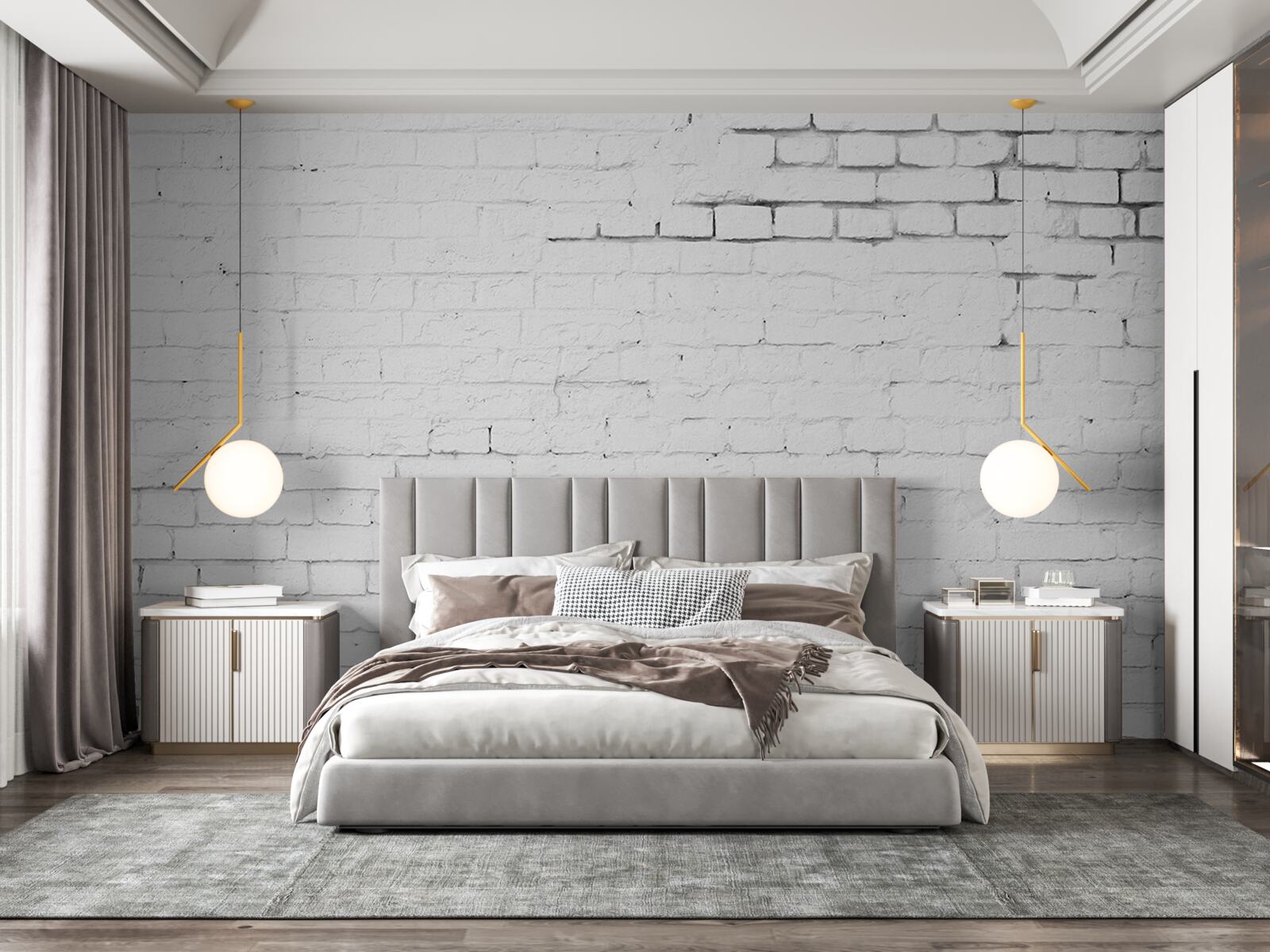 Fototapet piatră albă cărămidă placare structură