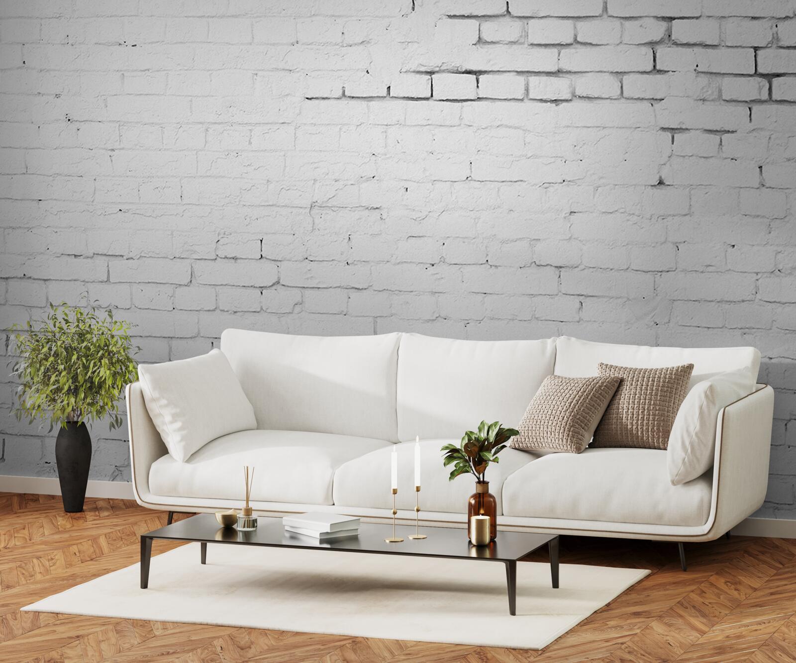 Fototapet piatră albă cărămidă placare structură