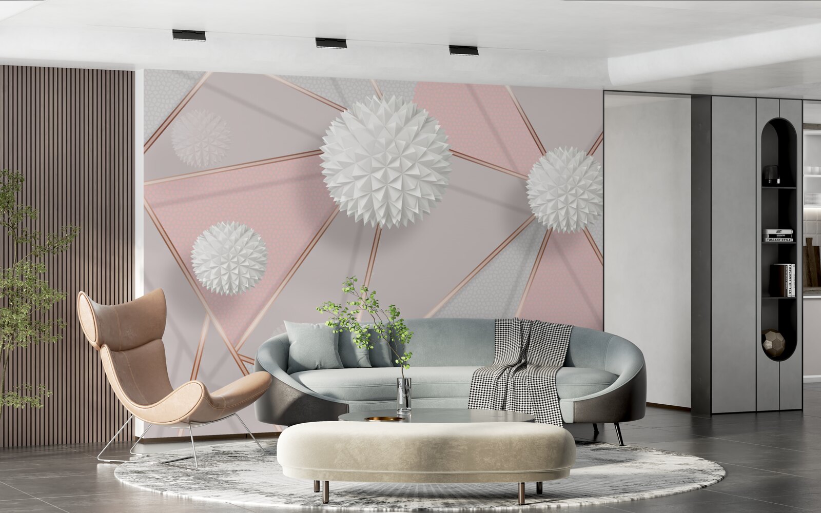 Fototapet bile albe în creștere pe un fundal parfumat