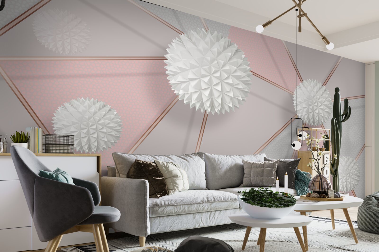 Fototapet bile albe în creștere pe un fundal parfumat