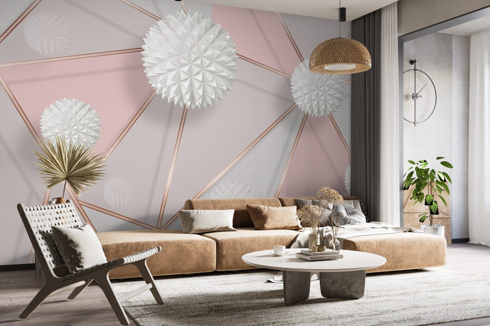 Fototapet bile albe în creștere pe un fundal parfumat