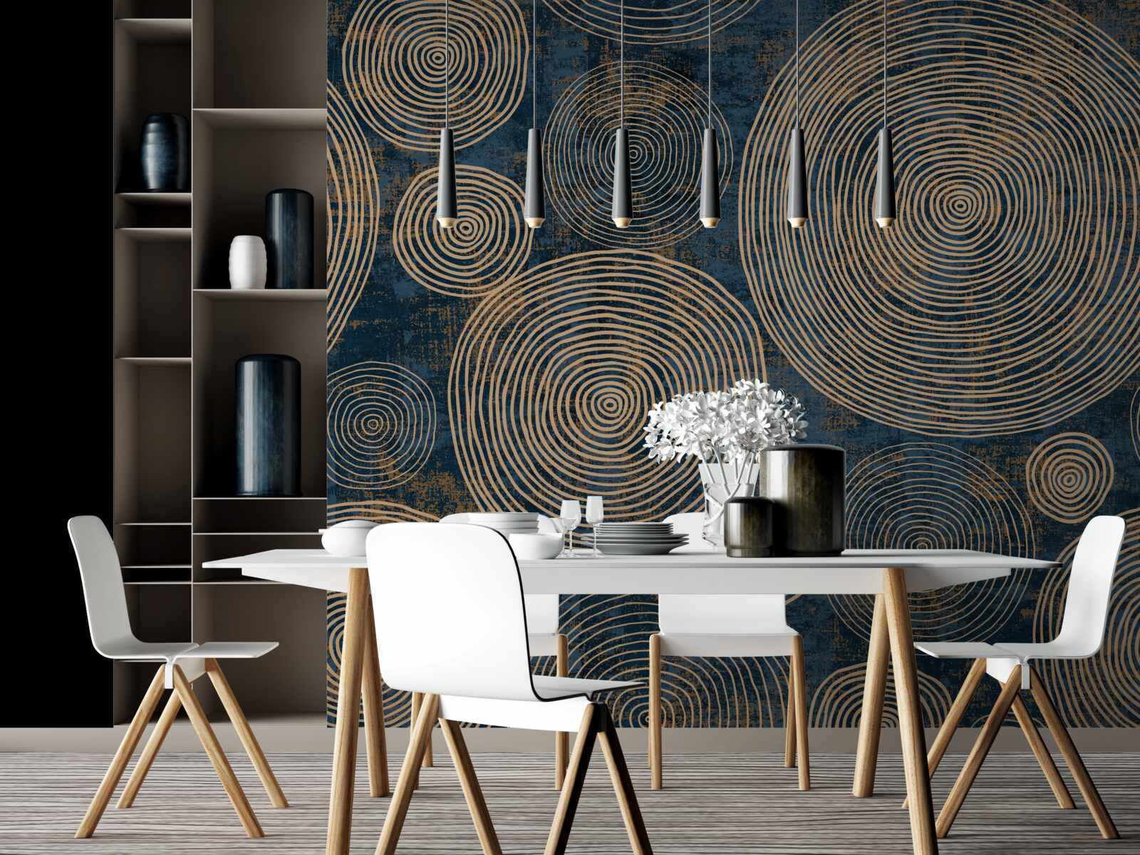 Fototapet roți de diferite dimensiuni, fascinante de urmărit