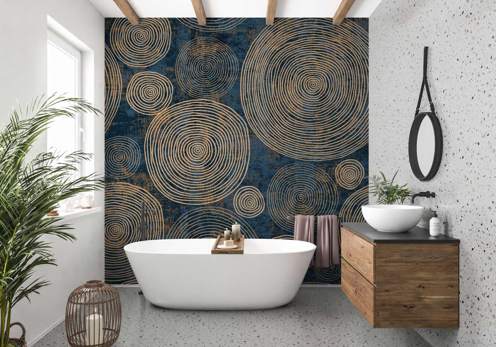 Fototapet roți de diferite dimensiuni, fascinante de urmărit