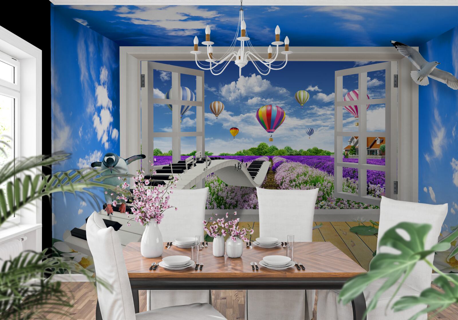 Fototapet fereastra magică a melodiei