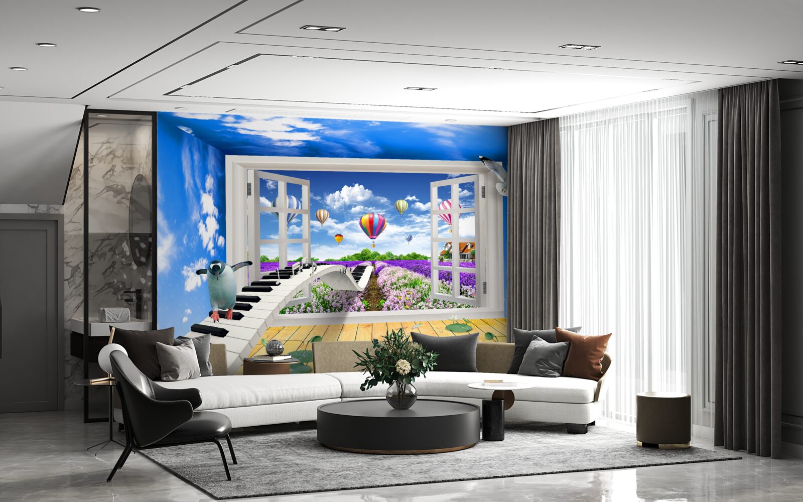 Fototapet fereastra magică a melodiei