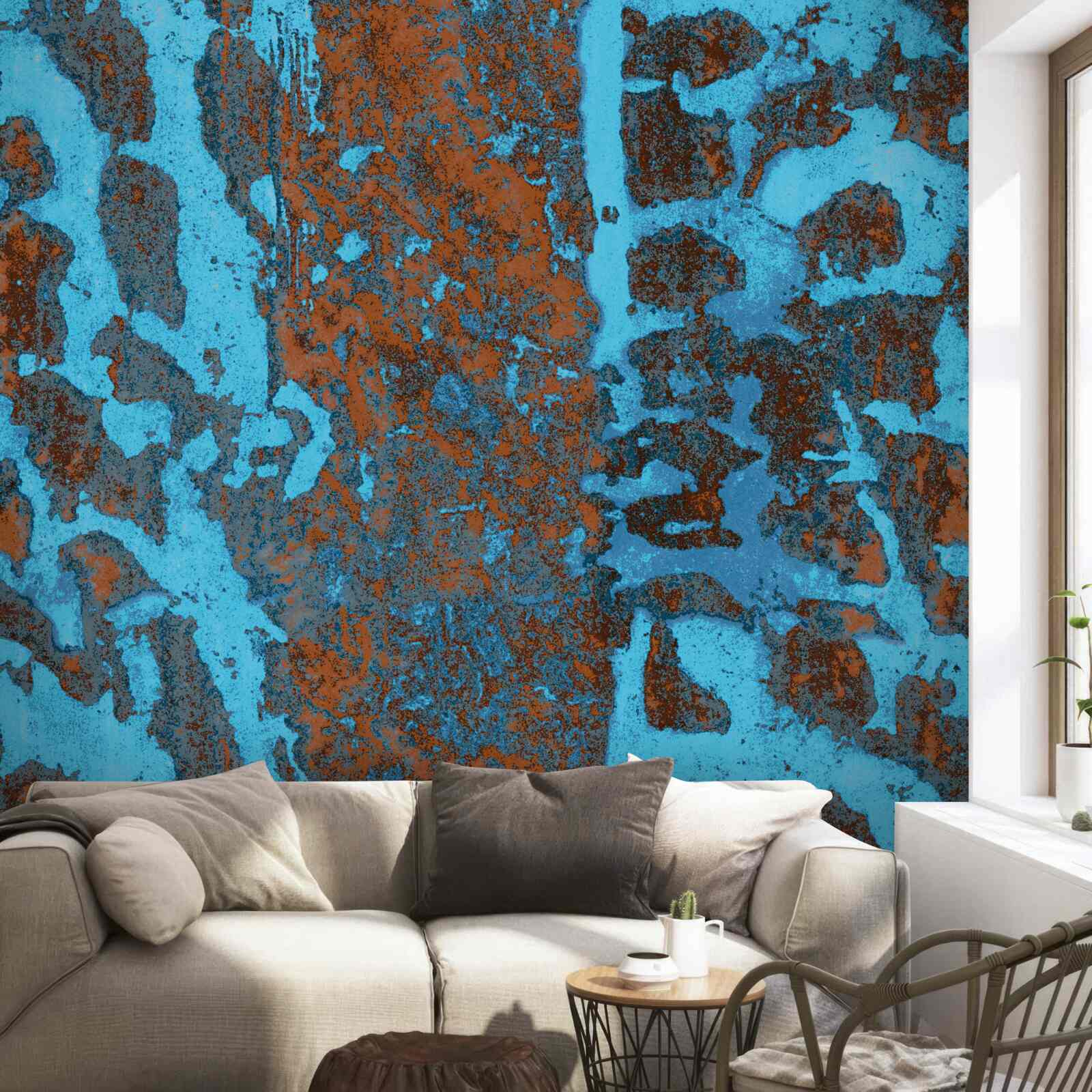 Fototapet fundal metalic vechi