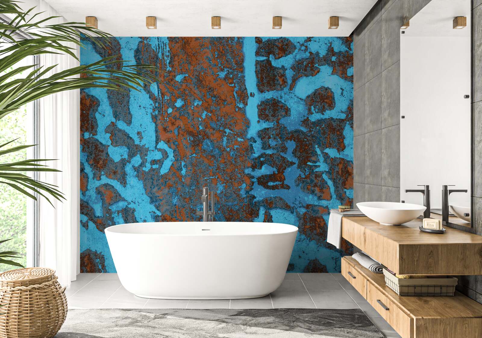 Fototapet fundal metalic vechi