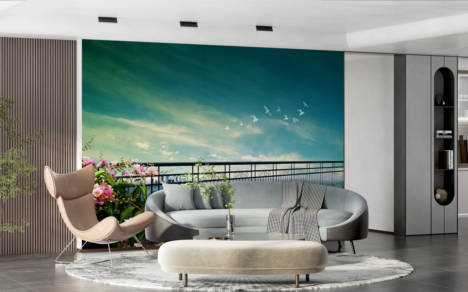 Fototapet foișor în locul de joacă de vară