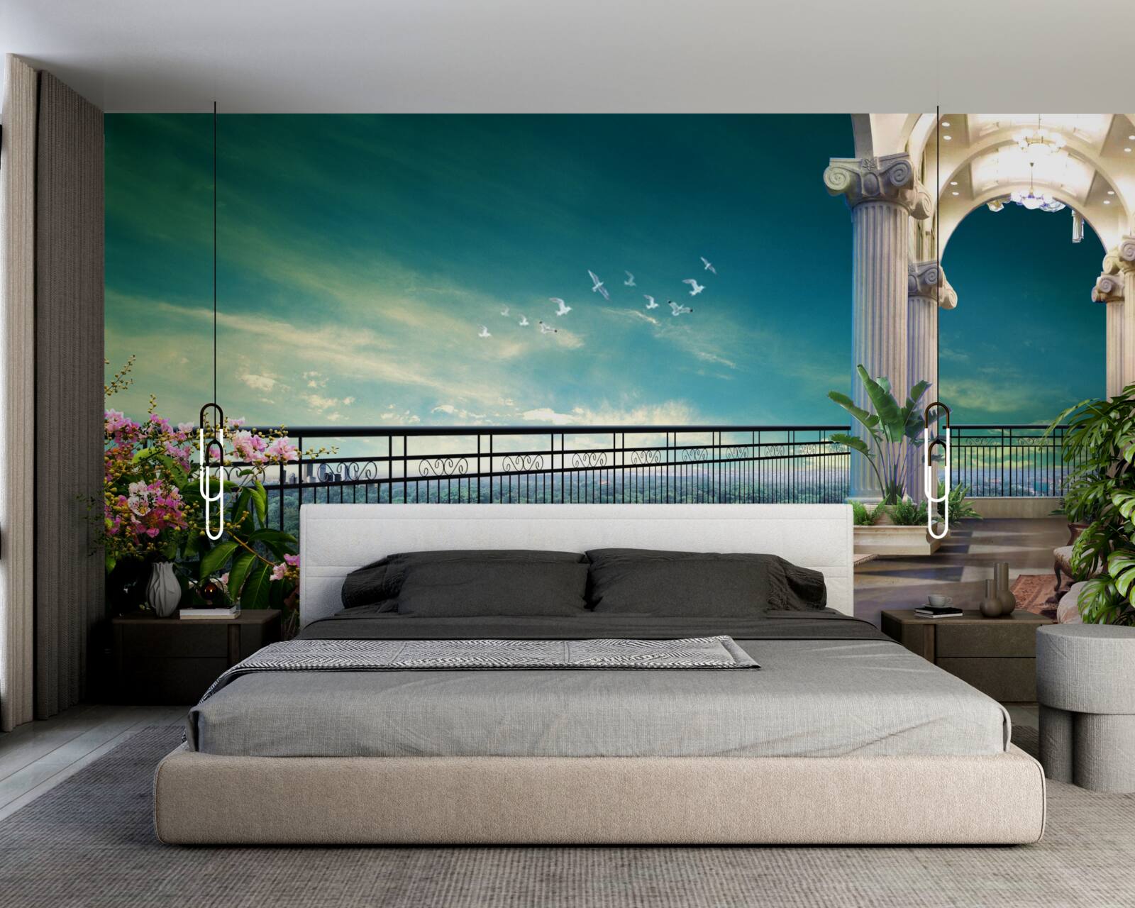 Fototapet foișor în locul de joacă de vară