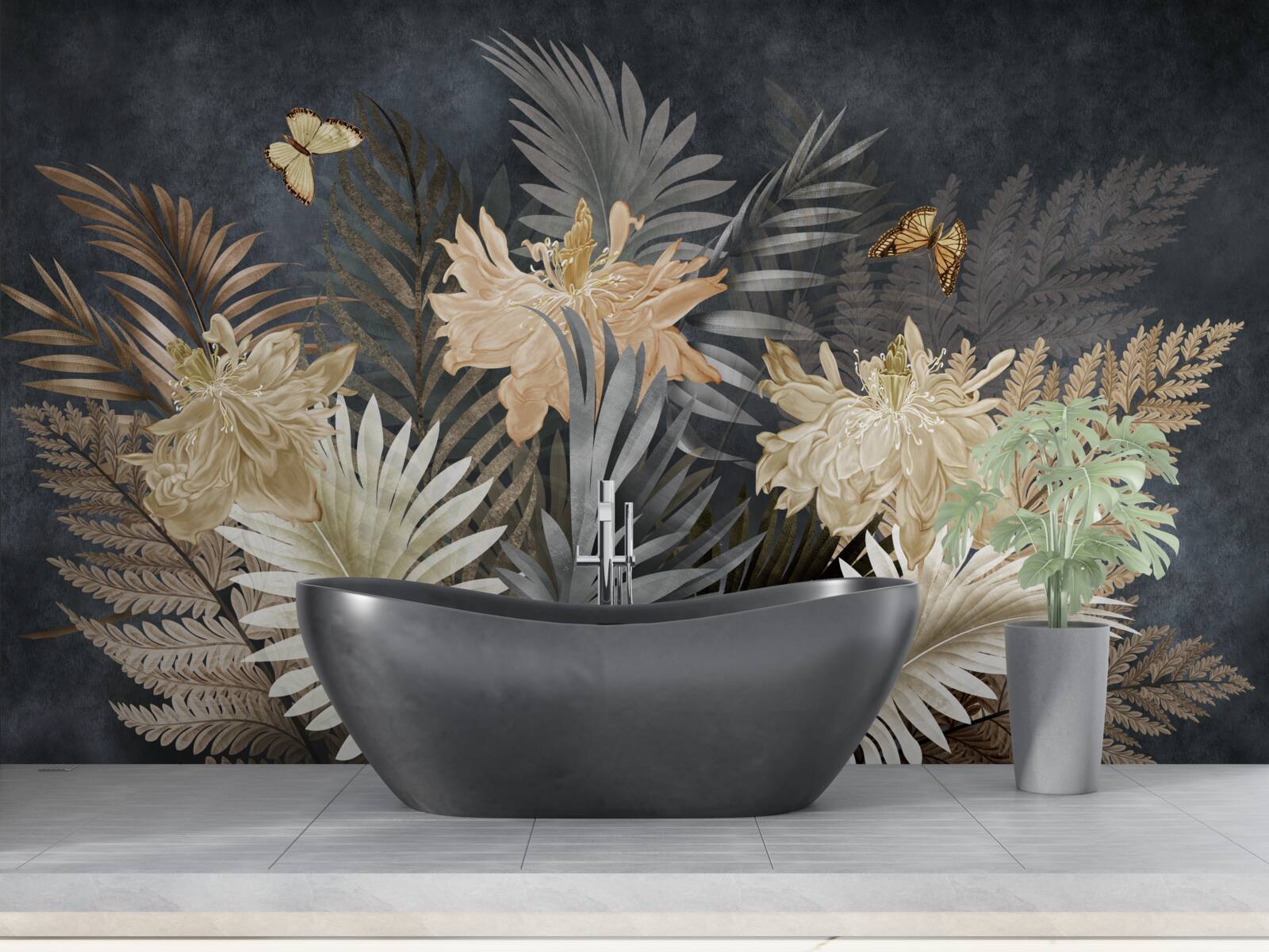 Fototapet compoziție de frunze de toamnă palide