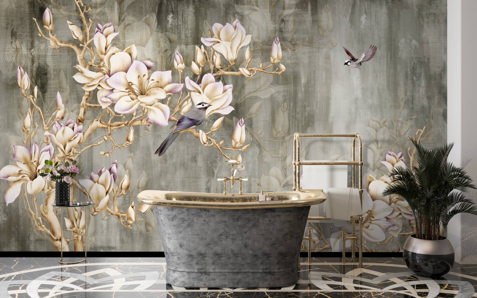 Fototapet pastelowa chinoiserie