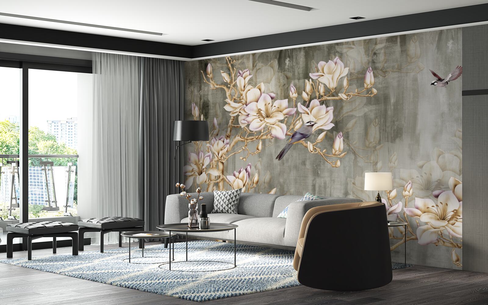 Fototapet pastelowa chinoiserie