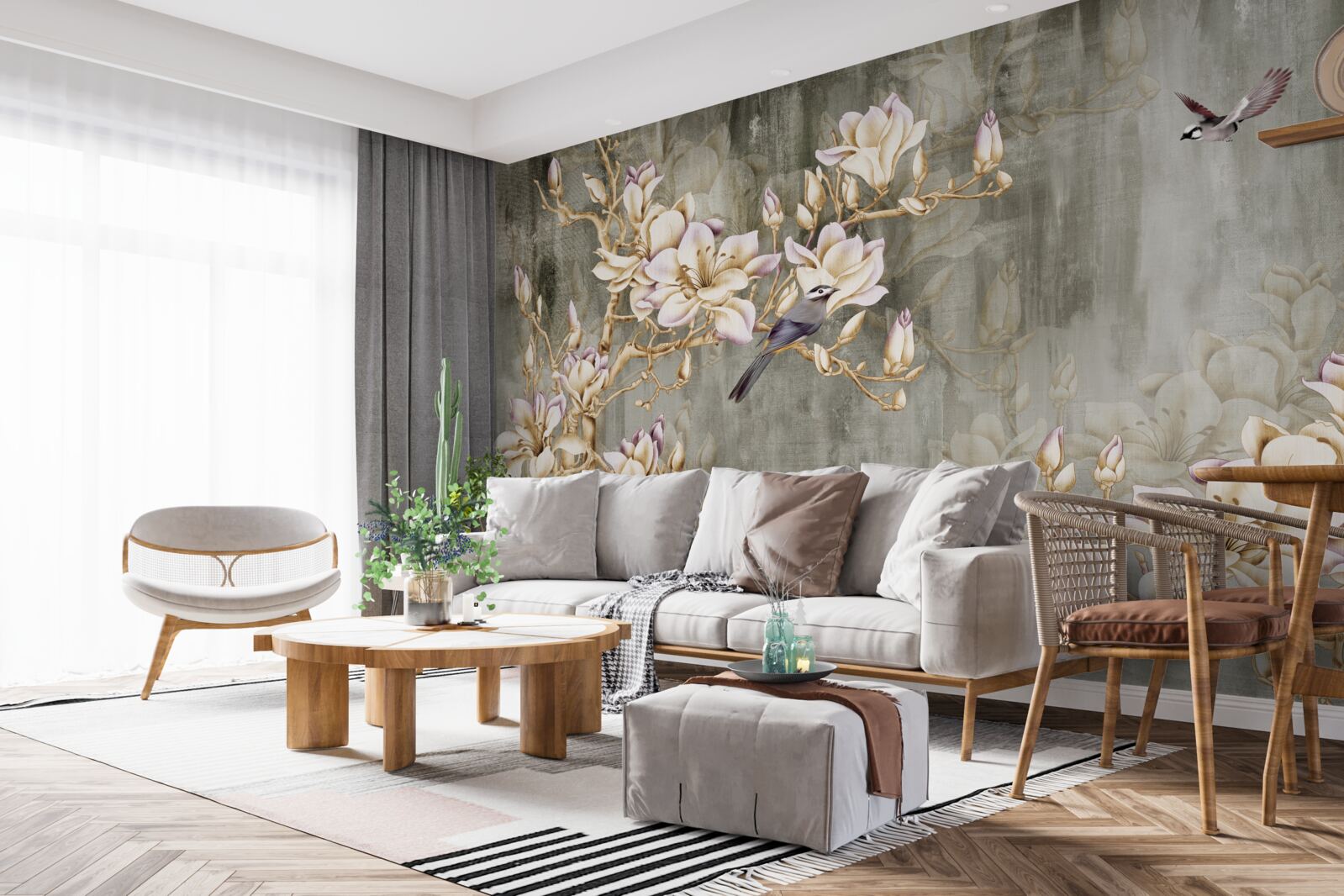 Fototapet pastelowa chinoiserie