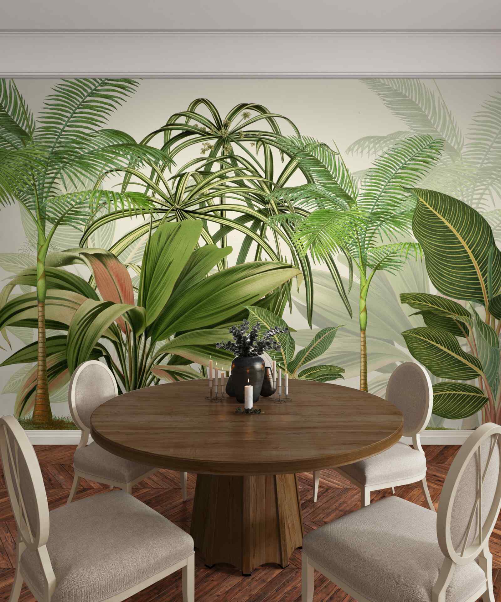 Fototapet copaci tropicali, inclusiv palmieri