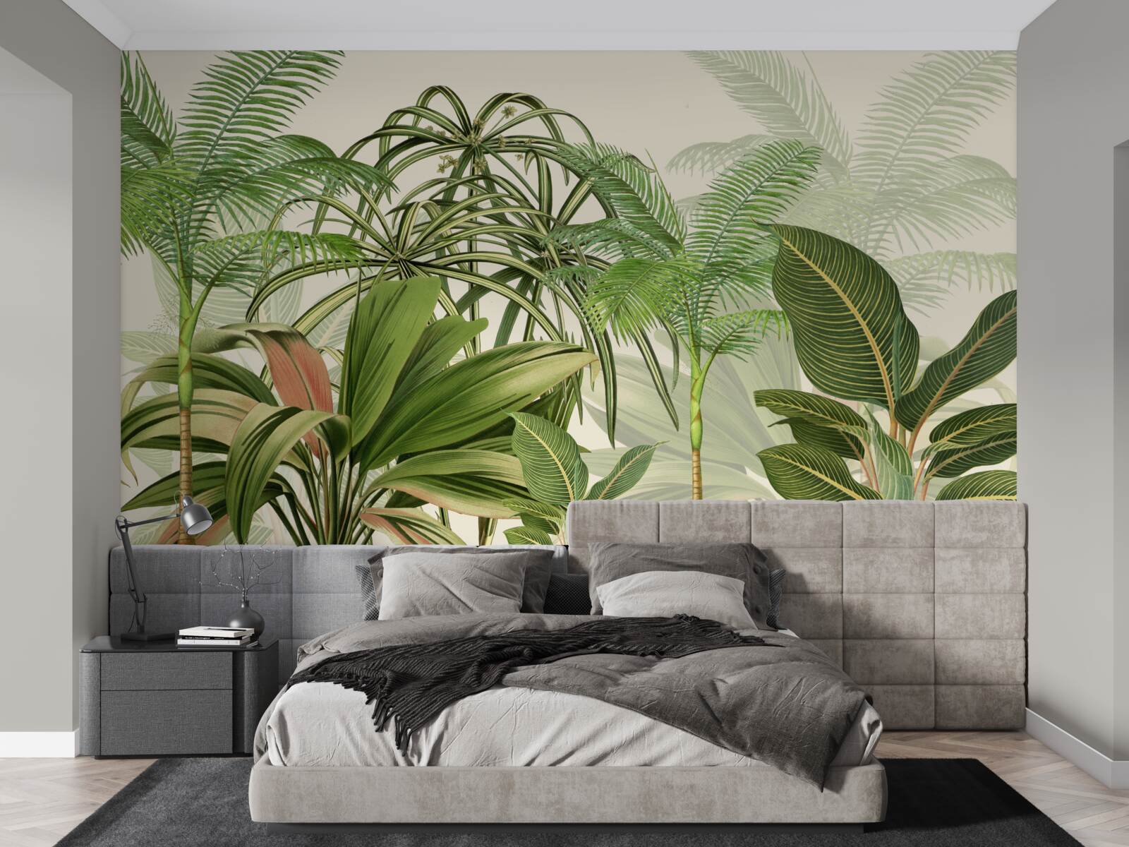 Fototapet copaci tropicali, inclusiv palmieri