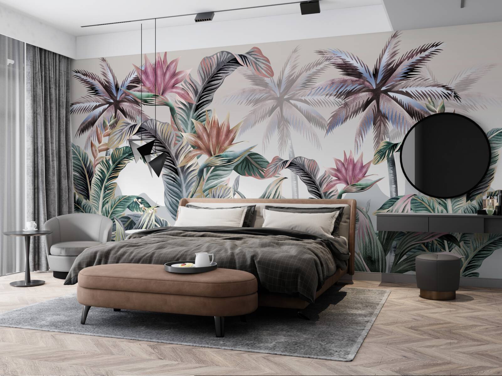 Fototapet copacii cu frunze cresc în junglă