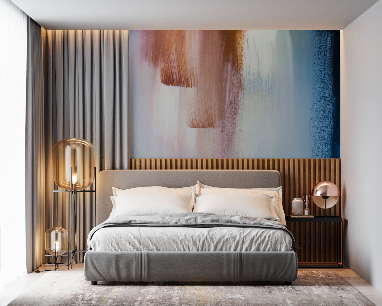 Fototapet tușe abstracte colorate